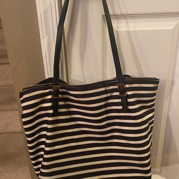 Kate Spade Black and White Striped Bag - Picture 2 of 8